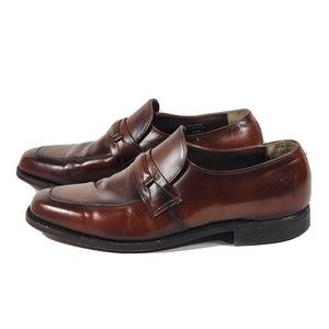 O'Sullivan Men's Size 9 C Brown Leather Loafers Dress Shoes